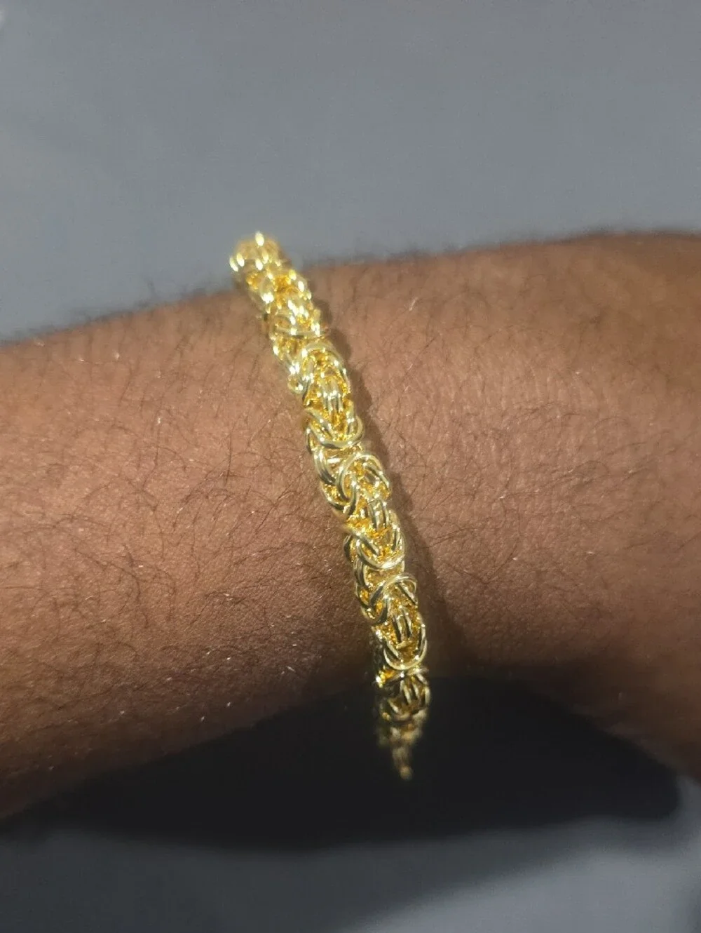 18K Gold Filled Visitine Adjustable Bracelet - Shiny Yellow Gold Tone